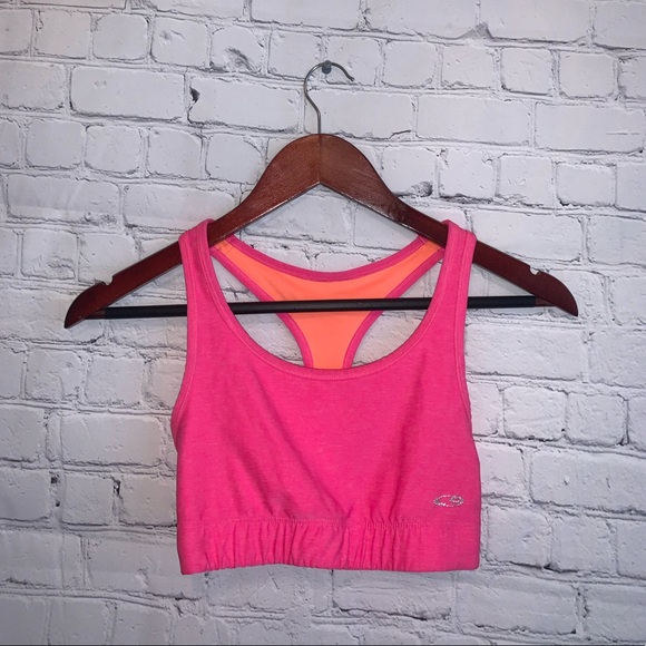Champion Hot Pink & Orange sports bra size S - Picture 2 of 10